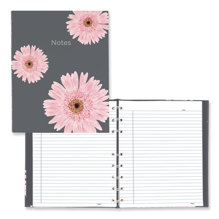 BLUELINE NotePro Notebook, 1-Subject, Medium/College Rule, Pink/Gray Cover, 75 9.25 x 7.25 Sheets A6016.01